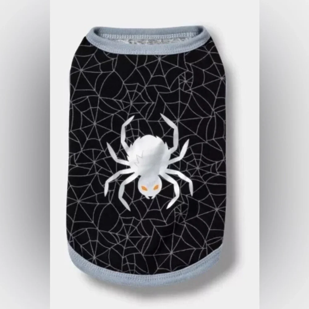 Halloween Costume Spider Black Shirt Size L Large Pet Outfit